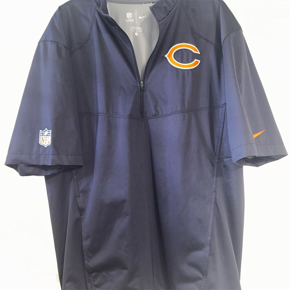 Nike Chicago Bears Men's Blue Short Sleeve Pullover M NFL Apparel